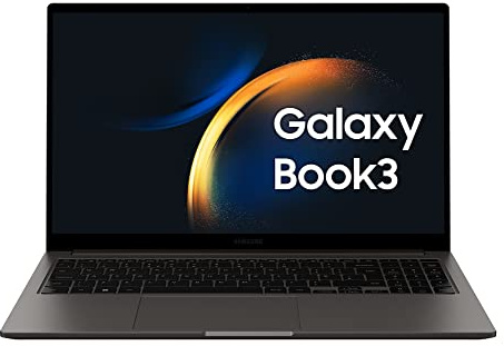 Samsung Galaxy Book3 Laptop, 15.6 FHD, Intel Core i5-1335U 13th gen, 8GB RAM, 512GB SSD, Windows 11 Home, Graphite