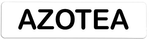 Becral® - Señal adhesiva de PVC AZOTEA | Placa puerta PVC BLANCO | Señal informativa | Cartel Puerta 200X50mm