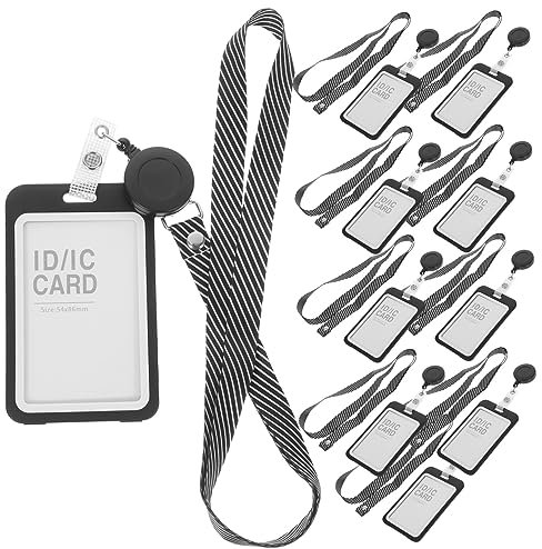 MAGICLULU 10sätze Klare Kartenhüllen Für Ausweis Und Karten Aus Transparentem Material Mit Lanyard Geeignet Für Arbeitskarten Und Visitenkarten