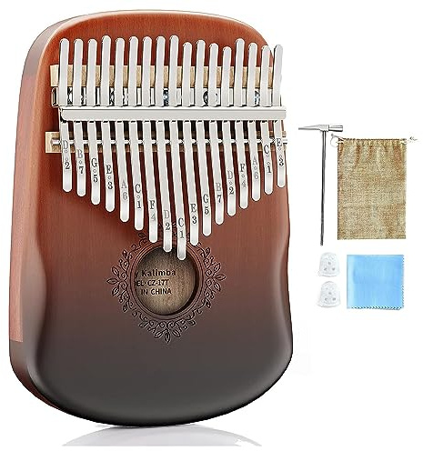ISTOVO 17 Key Kalimba Thumb Piano Tragbare Klavier für Finger Kalimba Musikinstrument für Kinder Erwachsene Anfänger Musik Enthusiasten