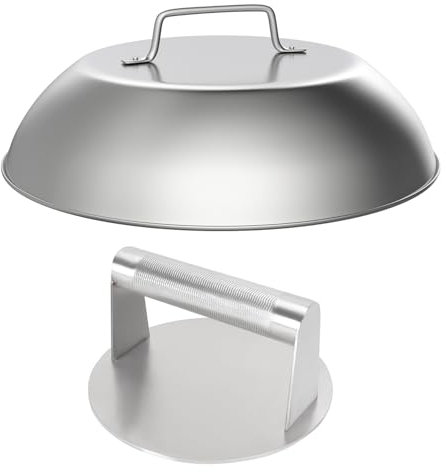 5.5 Burger Press & 9 Melting Dome Set for Blackstone Griddle Accessories