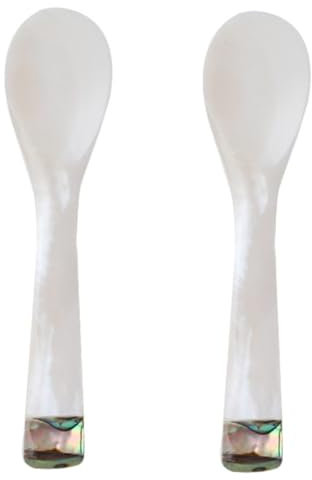HEMOTON 2stücke Muschellöffel Dessertlöffel Rührlöffel Kaffeelöffel Aus Hochwertigem Material Für Kaffee Mixer Gewürz Und Kuchen Eis