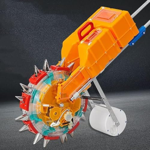 HJDSUDU Sembradora de Rodillos Empuje Manual, Sembradora de jardín con Ruedas, Sembradora Manual multifunción, Esparcidor Empuje, Máquina Fertilizante Soja y maíz Sembradora Manual maní,5 Mouths