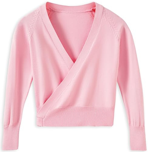 DANSHOW Filles Ballet Wrap Tops Enfants Danse Cardigans, Velours Inne Danse Pull