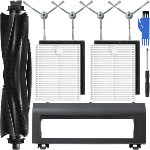 EATBALE L60 Replacement Parts for Eufy L60 / L60 SES / L50 / L50 SES Series Robot Vacuum Cleaner Accessories Kit, 1 x Main Brush, 1 x Roller Brush Guard Cover, 4 x Side Brushes, 2 x Filters (8 Pcs)