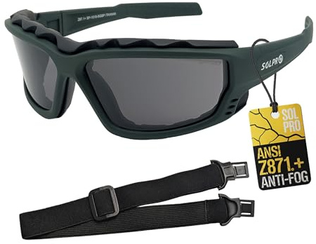Gafas de sol de seguridad antivaho acolchadas de espuma, a prueba de polvo, resistentes al viento, caza, senderismo, golf