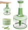 Xkzhrr Trita Cipolla,1200ML Trita Verdure Manuale,Press Chopper,Manuale Tritaverdure,Con cestello di scarico supplementare 1 Agitatore,Taglio di Cipolla Manuale