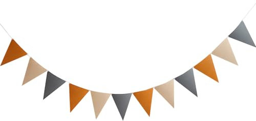 RTRTGS Guirlande de Fanions, Fanions Bannière, Guirlande en Tissu avec 12 Drapeaux Double Face Banderole Triangle pour Chambre d'enfant Décoration