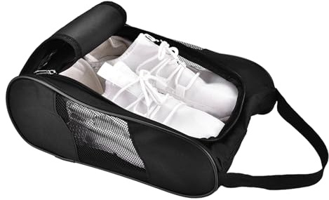 Golf-Schuhtasche, Tragbar, Atmungsaktiv, Golf-Schuhtasche, Taschentasche, Schuhtaschen für Reisen, Schuhtasche für Fitnessstudio, Schuhtasche mit Reißverschluss und Tasche Zur