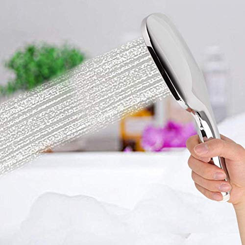 Alcachofa de ducha LED de acero inoxidable con botón de tercer engranaje, rociadores de ducha de alta presión