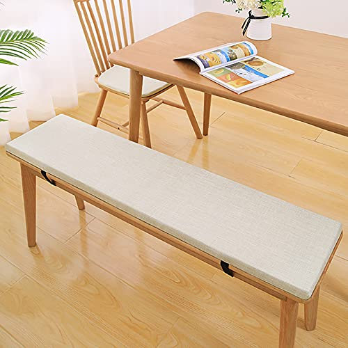 Extra dickes Schaumstoff-Bankkissen mit Befestigungsgurten für Garten, Wohnzimmer und Küche, 3 cm Polsterung für ultimativen Komfort