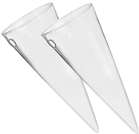 HOLIDYOYO 2pcs Nordic Style Wall-mounted Hydroponic Glass Transparent Hanging Flower Holders for Home Decor Easy to Install Indoor Plant Display for Greenery and Floral Arrangements