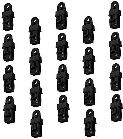 BESPORTBLE 20pezzi Tarp Clips Regolabili per Tende Accessori Fissaggio Resistente per Outdoor per e all