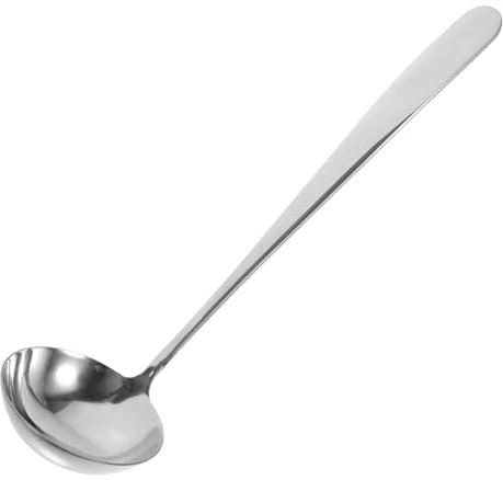Mikinona Louche à Soupe en Acier Inoxydable Cuillère à Long Manche Ustensile Cuisine Pratique Maison Restaurant Grosse Cuillère Multi-Usages