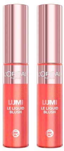 L'Oréal Paris Blush Liquido Lumi Le Liquid Blush 625 Glowy Gold Pink Lucentezza Fresca e Scintillante Ultra-Leggero Modulabile Lunga Tenuta per Tutti i Tipi di Pelle con Pigmenti Luminosi - 2 Fard