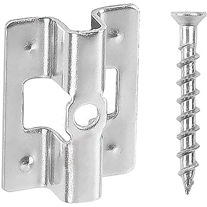 100 Stück Terrassenclips Edelstahl, U-förmig WPC Clips, Befestigungsclips mit 100 Schrauben für Bambusholzboden Verschluss, Klemmbereich 6mm/7mm/8mm/9mm (Silber 7mm)