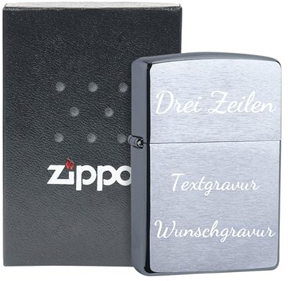 Feuerzeug mit Gravur, personalisierte Geschenke Männer, Hochzeitstag Geschenk für Mann Freund, Sturmfeuerzeug Männergeschenke, Geburtstagsgeschenk Zubehör (3 Zeilen)
