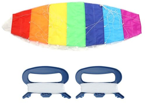 Phefop Farbiger Fliegender Drachen, Leichter Dual-Line-Stunt-Power-Sport-Drachen, Outdoor-Strandspielzeug Am Meer mit Griff für Spielaktivitäten für Erwachsene und Jugendliche (1,hm/55in)