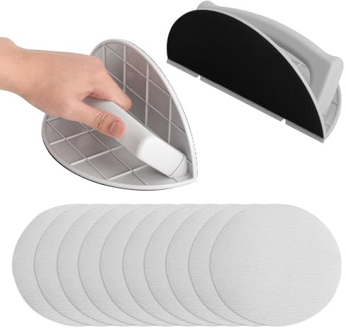 Levigatrice per angoli Levigatrice per cartongesso da 90 gradi Blocco abrasivo semicircolare con carta vetrata a grana 180 per pareti, lavorazione degli angoli levigatura fine e bordi