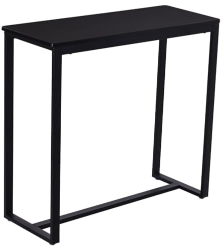 Noorsk Design Mesa Alta Cocina - Mesa Alta Bar 100x40x93 cm. - Mesa Barra Cocina Alta - Estructura Metálica - Color Negro