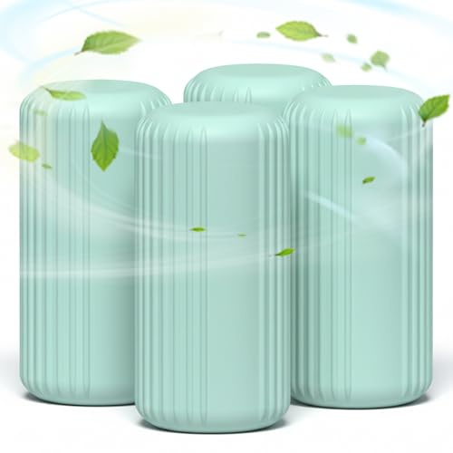 Paquete de 4 limpiadores automáticos para inodoros, limpiador de tanques de inodoro manos libres con frescura duradera, previene la cal y las manchas