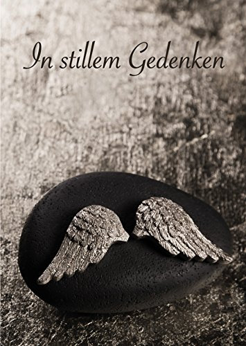 10 Trauerkarten In stillem Gedenken inklusive 10 haftklebender Briefumschläge
