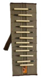 BULL TOOLS BT 18-504 Wood Working & Carving Tool Storage Organizer Tool Roll Dyed Heavy Weight Cotton Canvas 24 Pocket(Washed Olive Drab) - (Tools are not included)