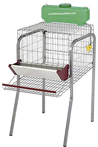 Batterie für Haustiere 1 Abteilung. Platz für 5 Hühner. Maße: 56 x 70 x 95 cm Inkl. Anti-Verschmutzungsschutz.
