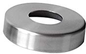 CROSO 500350 Abdeckrosette ø 105 mm, Bohrung 48,6 mm, Höhe 16 mm, Edelstahl geschliffen V2A, Silber