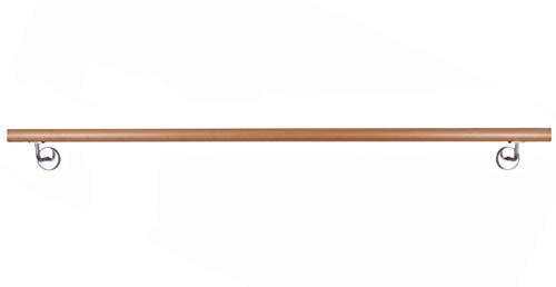 Ballettstange Set aus Holz 11 Längen zur Auswahl 1,0-2,0m platzsparender Wandabstand Übungsstange für zuhause für Kinder und Erwachsene (1.00)