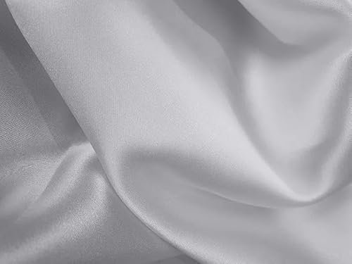 100% Pure Mulberry Silk Crepe Backed Satin Medium - Optical White Fabric