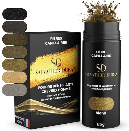 Fibras Capilares Rubio 25g | Fibra Capilar Hombre y Mujer para Cubrir Calvas, Disimular Calvicie y Aumentar Volumen Cabello | Fibras Capilares Resistentes al Agua con Efecto Natural