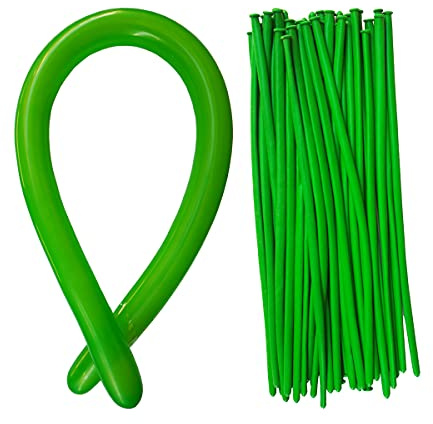 Tangser Green 260Q Balloons, Long Balloons, Skinny Twisting Balloon 100 Pcs, Premium Magic Clown Ballon for Balloon Animal, Garland, Baby Birthdays, Festival Decoration