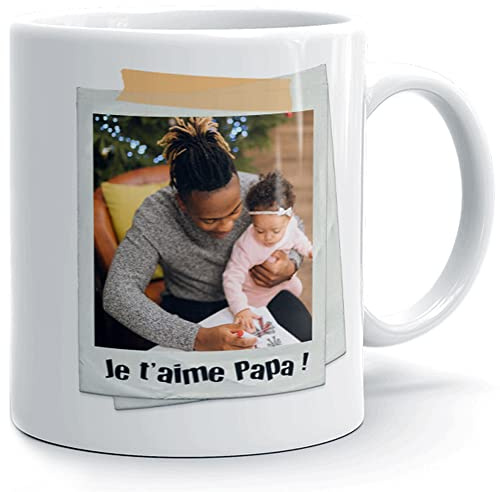 selfiemania-Un mug personnalisé avec 2 photos, impression texte, prénom... - CadeauNoël, Anniversaire...