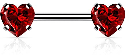 Paula & Fritz® Push-In Piercing Brustwarze Zirkonia Chirurgenstahl 316L Kugel Set Mehrfarbig 1,6-mm Stab-Dicke Nipple Gewindelos Straight Barbell Bridge