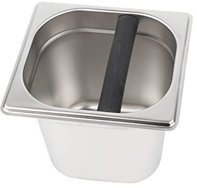 Coffee Knock Container Coffee Grounds Cubo de basura Espresso Knock Box Accesorios de la máquina de café para Cafe Home Kitchen Bars(Grande)