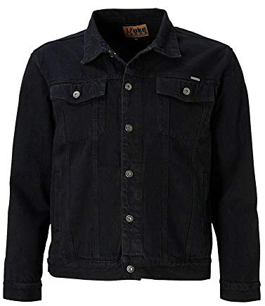 Duke - Plus Size Western jeansjacka - herr (6XL) (svart), svart, 6XL