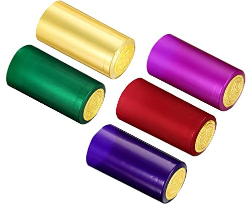 Lot de 100 manchons thermorétractables en PVC de 30 mm, 5 couleurs