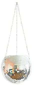 Hanging Planters Disco Ball Hanging Planter Globe Shape Wall Vase Flower Planter Pots with Metal Chain Home Decor Plants Container Room decoration Hanging Basket for Plants (Color : 15cm)