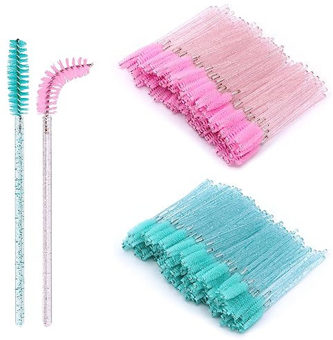 VEGCOO 200 Pezzi Scovolini Mascara Monouso, Mini Scovolino Ciglia Pennelli per Ciglia Pettinino Ciglia, Applicatore Mascara per Trucco