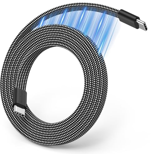 Magtame magnetisches USB-C-Kabel, Typ-C-Schnellladekabel 60 W,Flachkabel 1m | USB-C-auf-USB-C-Flachkabel,480Mbps,selbstaufrollend, magnetisch geordnet, verhedderungsfrei, für iPhone15-17, Samsung,Tablet