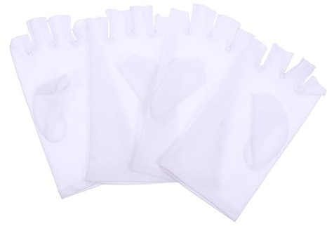 ANDRESLAD 2 Paar Unisex Halbfinger Handschuhe aus Ice Silk und Spandex Atmungsaktiv Elastisch für Sonnenschutz Maniküre und Outdoor Sport Aktivitäten