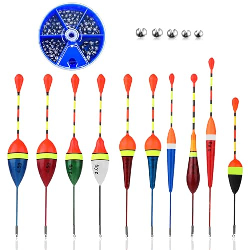 Qaestuan Fishing Posen Set, Bobbers, Schwimmer, Posen Angeln Angel-Posen Knicklichtposen Schwimmer Angeln Pose, Forellenschwimmer, Angel Posen Set für Einem See, Fluss, Teich