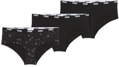 Puma Damen Printed Hipster Panties, Black Combo, S EU