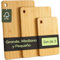 Praknu Planche à Découper en Bois - 3 Pièces de Planche Polyvalentes et Robustes en Bambou FSC® pour Légumes, Viande & Pain - Différentes Tailles