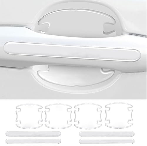 8 Pcs Transparente Anti-Kratz-Aufkleber für VW Touran 2 (II) 5T I 2015-2024,Lackschutzfolie Aufkleber Set für Auto,Kratzschutz, Lackschutzfolie - Transparent Glänzend,A