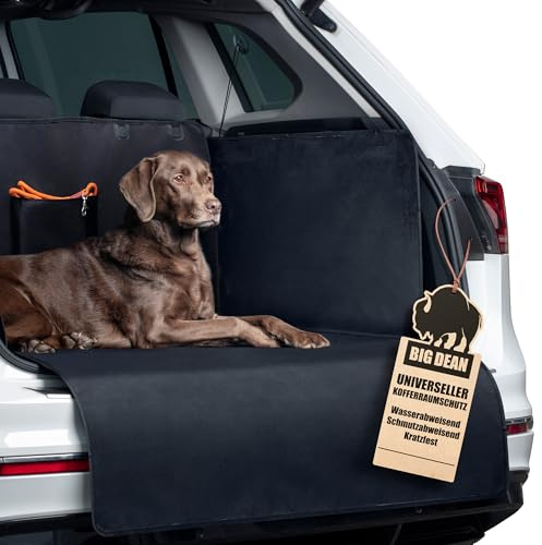 BigDean Universelle Kofferraum Schutzmatte Seiten- und Stoßstangenschutz | Schmutz- & Wasserabweisende Kofferraummatte für Hund und Gepäck
