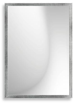 Infantasie Claudia Wandspiegel mit Rahmen 60x80 cm, Silber Gebürstet | Echtglas, MDF-Profilleiste 30 mm foliert, HDF-Rückwand, Aufhängung horizontal/vertikal, handgefertigt, für Flur & Garderobe