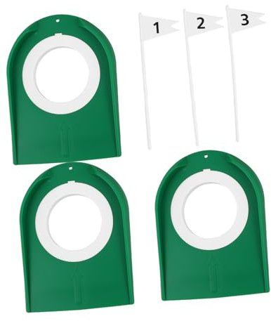 Toyvian 3pcs Golf Putting Cup Golf Hole Maker Flag for Indoor Practice Enhance Your Game Anytime Anywhere