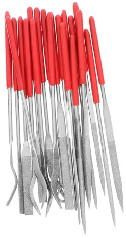NUOBESTY Set di Lime Diamantate 20 Pezzi Manico in Gomma Versatile per Lavorazione del Legno e Rifinitura Precisa Acciaio al Carbonio e Abs